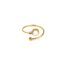 Bague-Anneau-Ouvert-avec-Billes-et-Pierre-Blanche-Contour-Acier-Dore