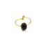 Bague-Anneau-avec-Pierre-Ovale-Noire-Contour-Acier-Dore