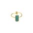 Bague-Anneau-avec-Pierre-Rectangle-Verte-Contour-Acier-Dore