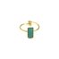 Bague-Anneau-avec-Pierre-Rectangle-Verte-Contour-Acier-Dore