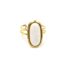 Bague-Anneau-Ajoure-avec-Pierre-Ovale-Blanche-Contour-Acier-Dore