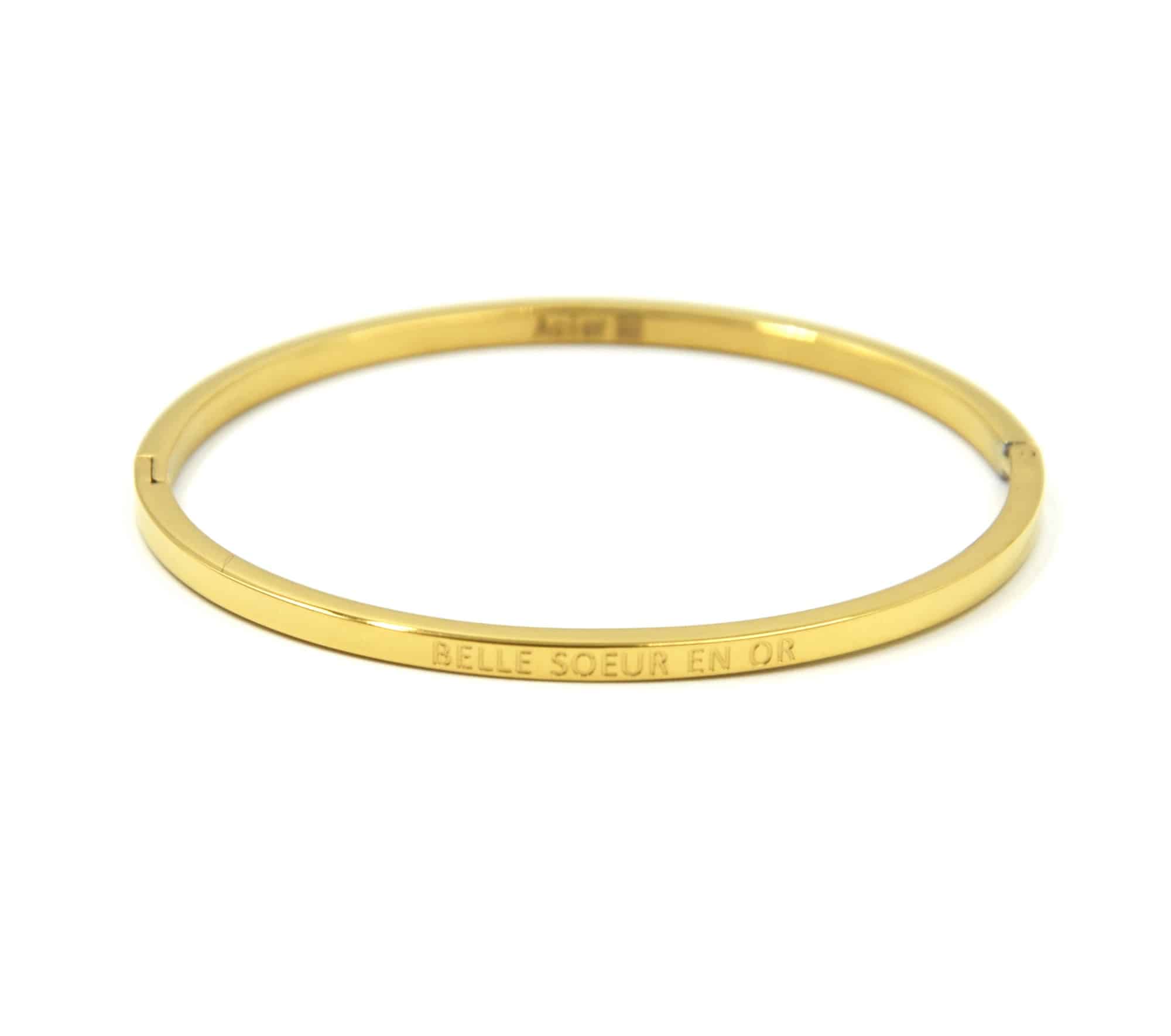 Bracelet-Jonc-Fin-Acier-Dore-avec-Message-Belle-Soeur-en-Or