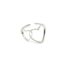 Bague-avec-Double-Coeurs-Contour-Acier-Argente