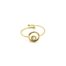 Bague-avec-Cercle-Contour-Acier-Dore-et-Pierre-Blanche