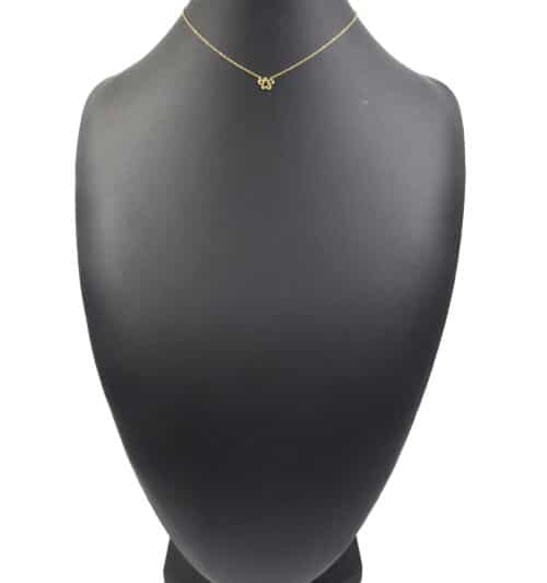 Collier-Pendentif-Fleur-Contour-Acier-Dore-et-Pierre-Noire