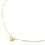 Collier-Pendentif-Fleur-Contour-Acier-Dore-et-Pierre-Blanche