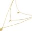 Collier-Triple-Chaines-Pendentifs-Etoiles-et-Lunes-Acier-Dore-avec-Strass