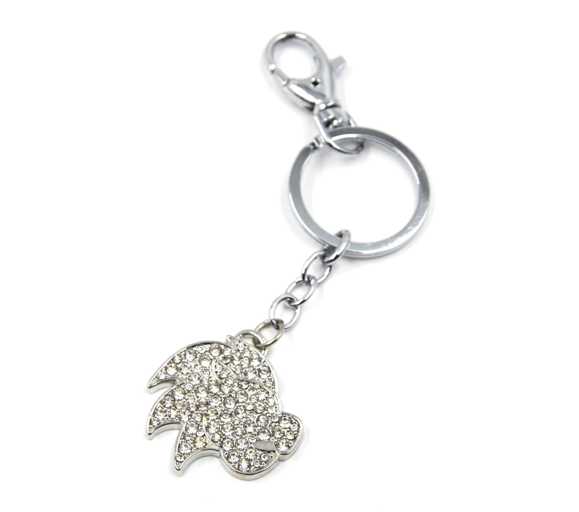 Porte-Cles-Bijou-de-Sac-Signe-Astro-Lion-Metal-Argente-et-Strass