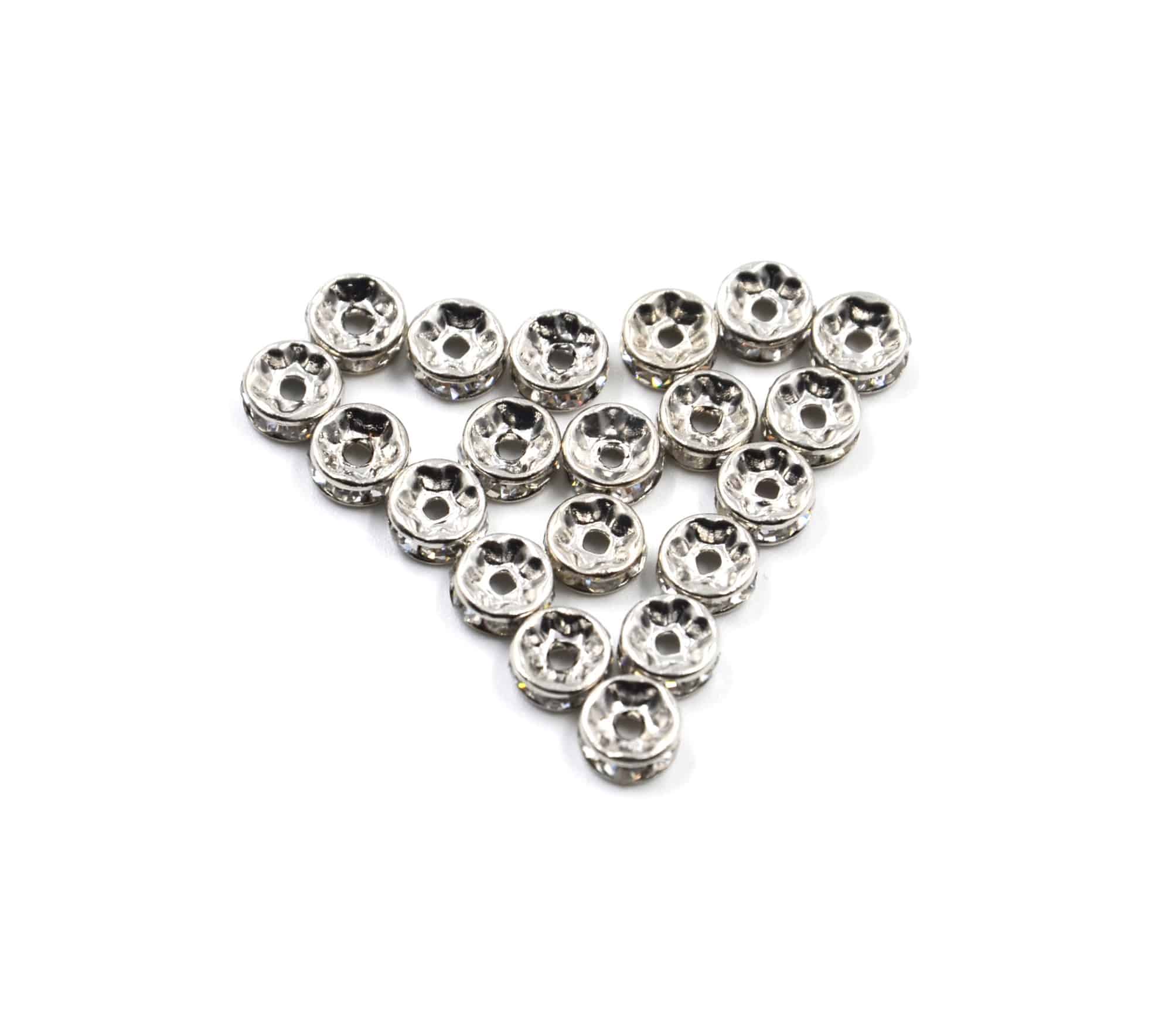 Perles-de-Separation-Metal-Serties-de-Strass-pour-Fabrication-Bijoux