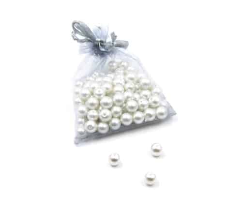 Perles-Nacre-et-Acrylique-8mm-a-Enfiler-Couleur-Blanc-100-Perles