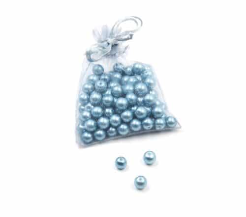 Perles-Nacre-et-Acrylique-8mm-a-Enfiler-Couleur-Bleu-Gris-100-Perles