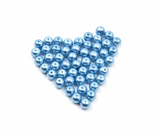 Perles-Nacre-et-Acrylique-8mm-a-Enfiler-Couleur-Bleu-Metal
