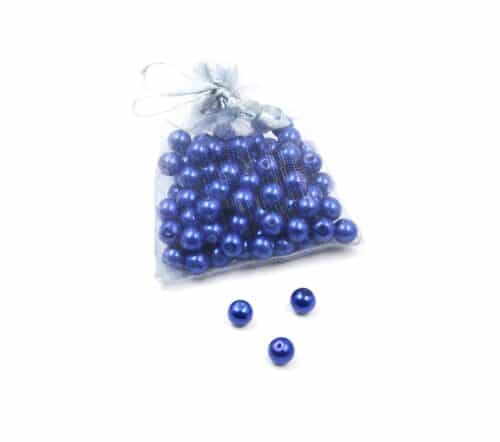 Perles-Nacre-et-Acrylique-8mm-a-Enfiler-Couleur-Bleu-Roi-100-Perles