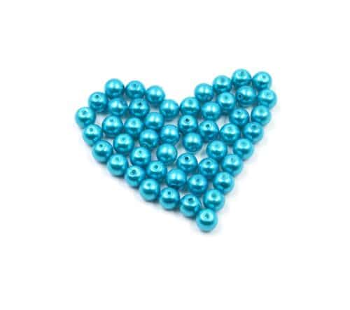 Perles-Nacre-et-Acrylique-8mm-a-Enfiler-Couleur-Bleu-Canard