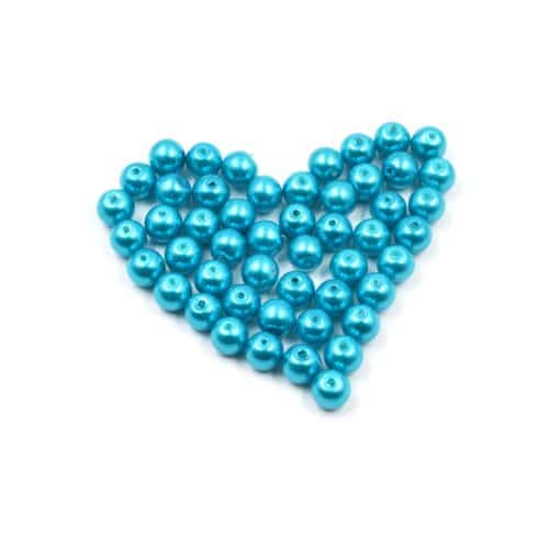 Perles-Nacre-et-Acrylique-8mm-a-Enfiler-Couleur-Bleu-Canard