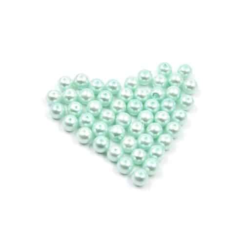 Perles-Nacre-et-Acrylique-8mm-a-Enfiler-Couleur-Vert-Menthe-Pale