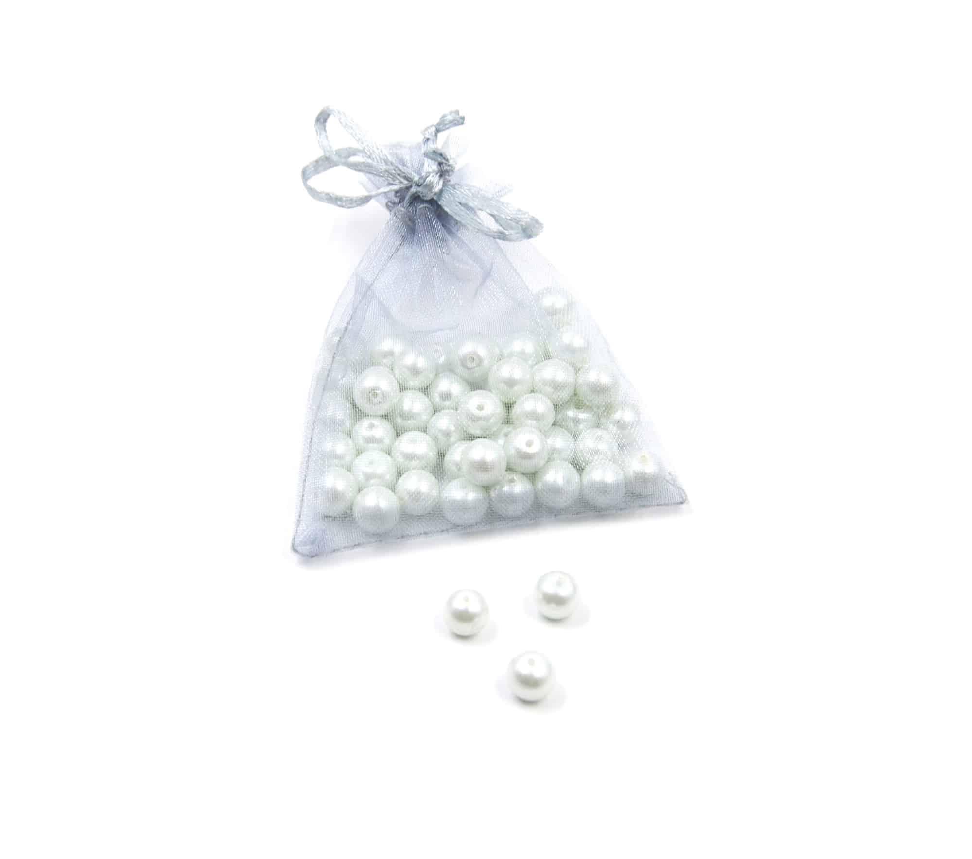 Perles-Nacre-et-Acrylique-8mm-a-Enfiler-Couleur-Blanc-Vert-50-Perles