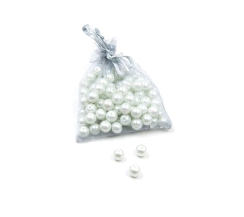 Perles-Nacre-et-Acrylique-8mm-a-Enfiler-Couleur-Blanc-Vert-100-Perles