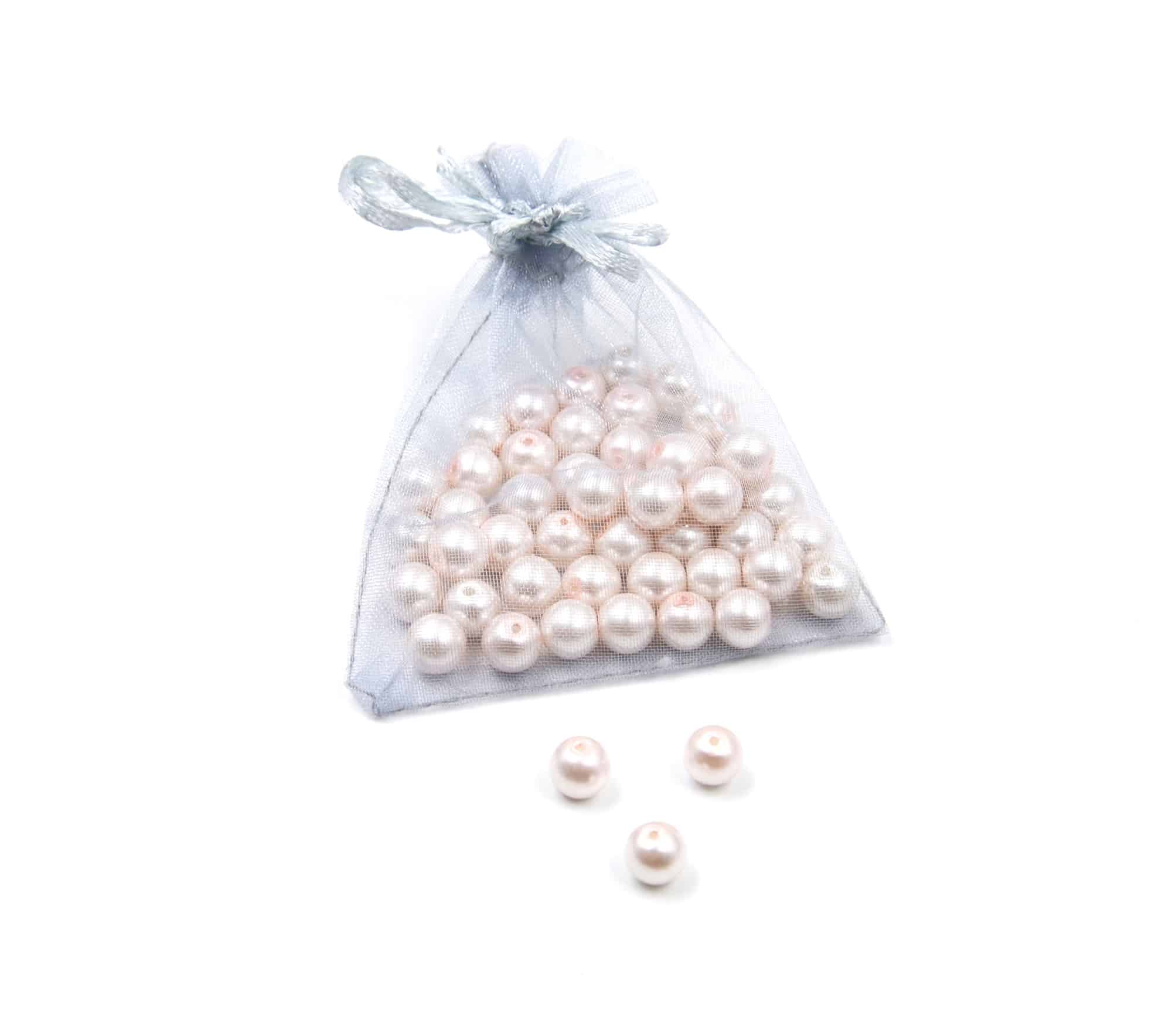 Perles-Nacre-et-Acrylique-8mm-a-Enfiler-Couleur-Rose-Pale-50-Perles