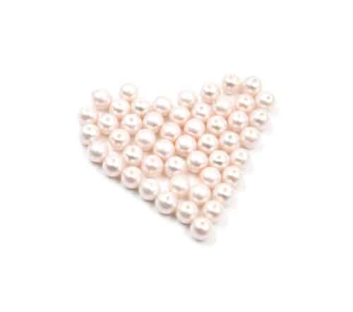Perles-Nacre-et-Acrylique-8mm-a-Enfiler-Couleur-Rose-Saumon-Pale