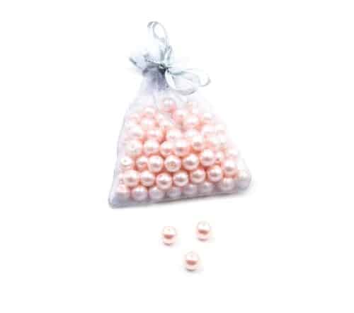 Perles-Nacre-et-Acrylique-8mm-a-Enfiler-Couleur-Rose-Saumon-100-Perles