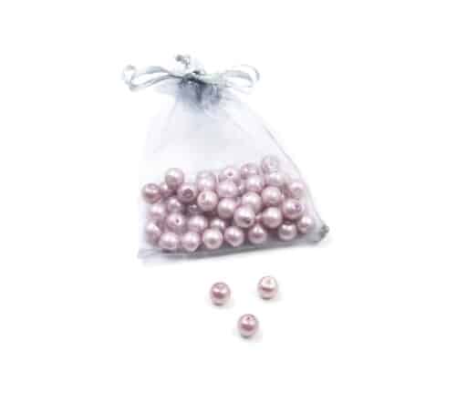 Perles-Nacre-et-Acrylique-8mm-a-Enfiler-Couleur-Parme-50-Perles
