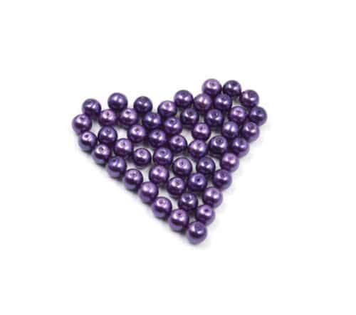 Perles-Nacre-et-Acrylique-8mm-a-Enfiler-Couleur-Violet