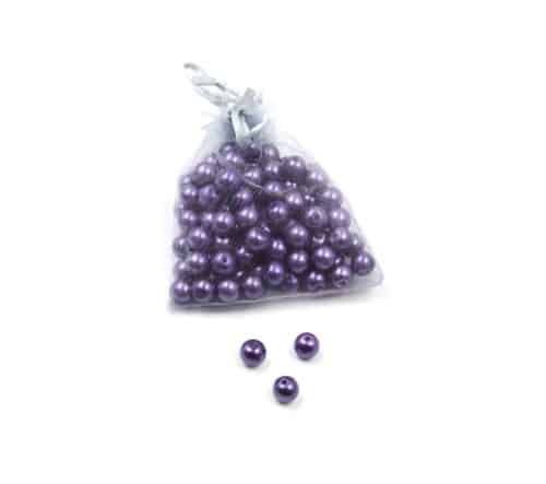 Perles-Nacre-et-Acrylique-8mm-a-Enfiler-Couleur-Violet-100-Perles