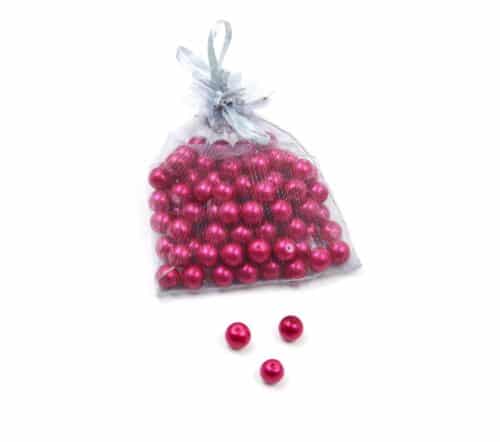 Perles-Nacre-et-Acrylique-8mm-a-Enfiler-Couleur-Fuchsia-100-Perles