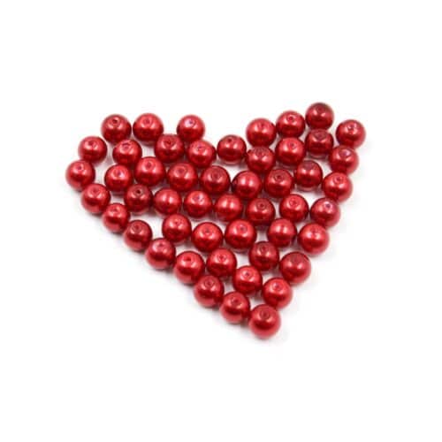 Perles-Nacre-et-Acrylique-8mm-a-Enfiler-Couleur-Rouge-Froid