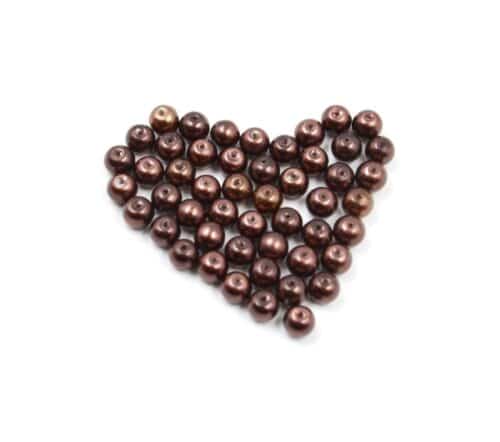 Perles-Nacre-et-Acrylique-8mm-a-Enfiler-Couleur-Marron-Chocolat
