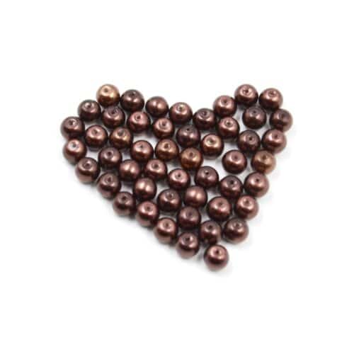 Perles-Nacre-et-Acrylique-8mm-a-Enfiler-Couleur-Marron-Chocolat