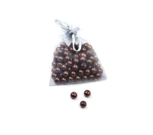 Perles-Nacre-et-Acrylique-8mm-a-Enfiler-Couleur-Marron-Chocolat-100-Perles